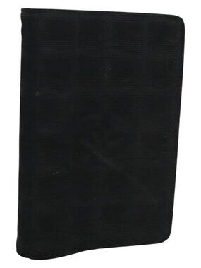 CHANEL New Travel line Day Planner Cover Nylon Black CC Auth am7648